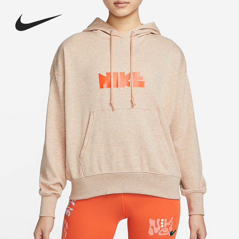 Nike/耐克正品女士纯色Logo休闲套头圆领运动卫衣DM6776-200