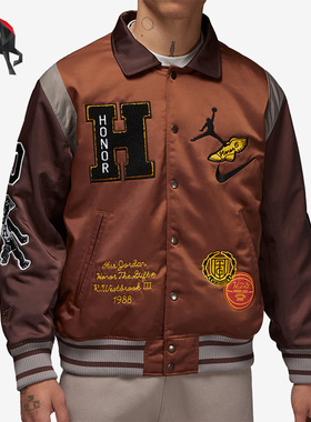 Nike/耐克正品JORDAN男子运动刺绣厚棒球休闲夹克DX6244-204