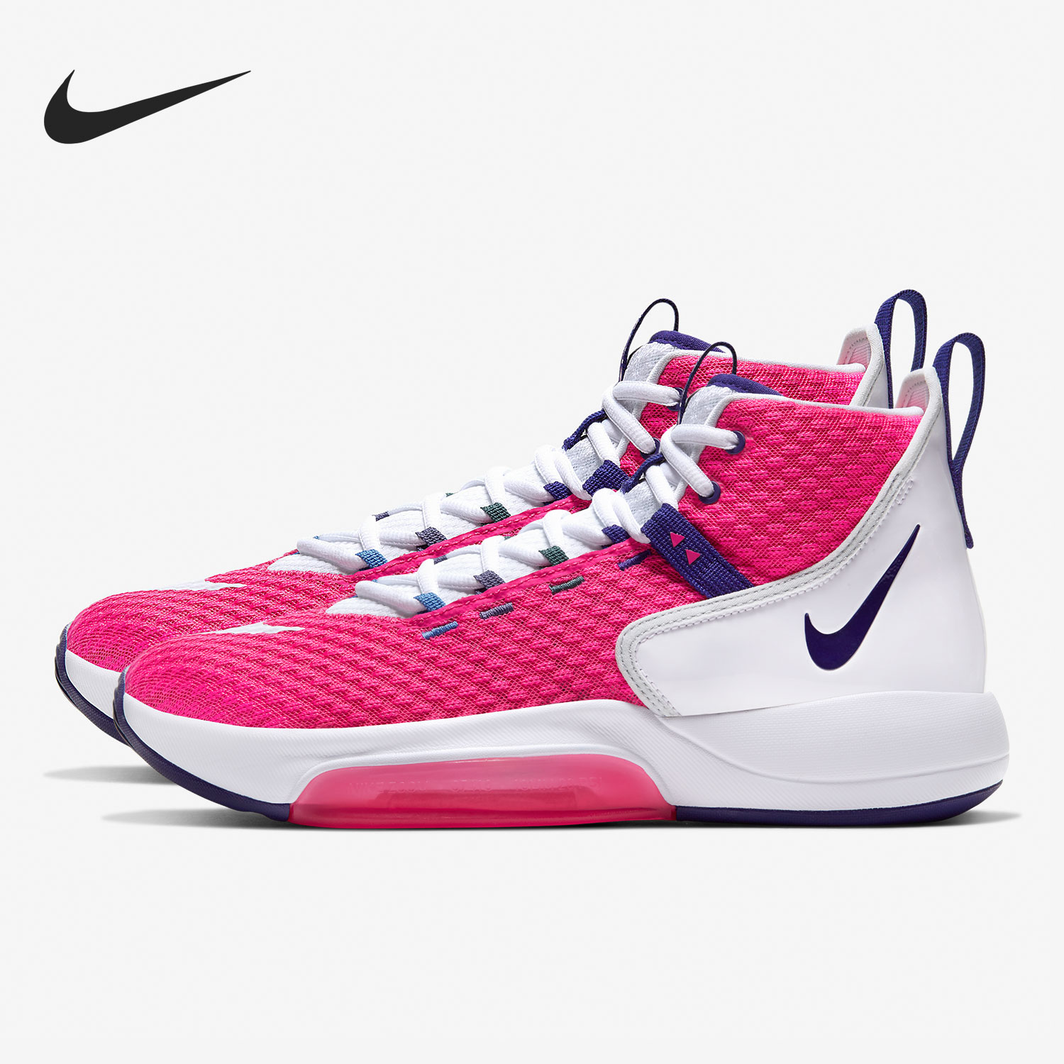 Nike/耐克正品男女同款圆头织物高帮实战篮球鞋CV1938-600