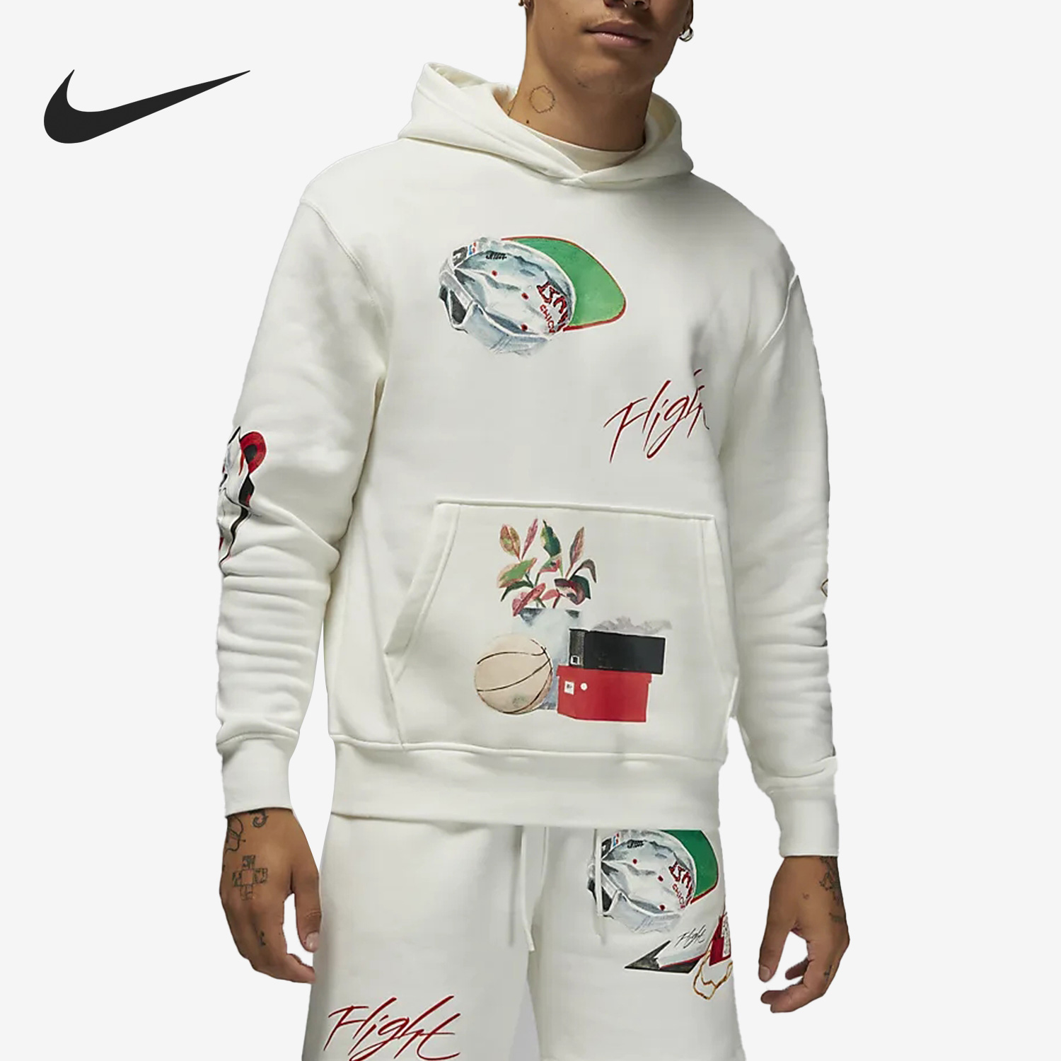 Nike/耐克正品Air Jordan男子时尚印花运动卫衣DQ8044-133