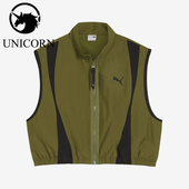 彪马正品 运动马甲624299 2025夏季 女士立领梭织拼接无袖 款 Puma