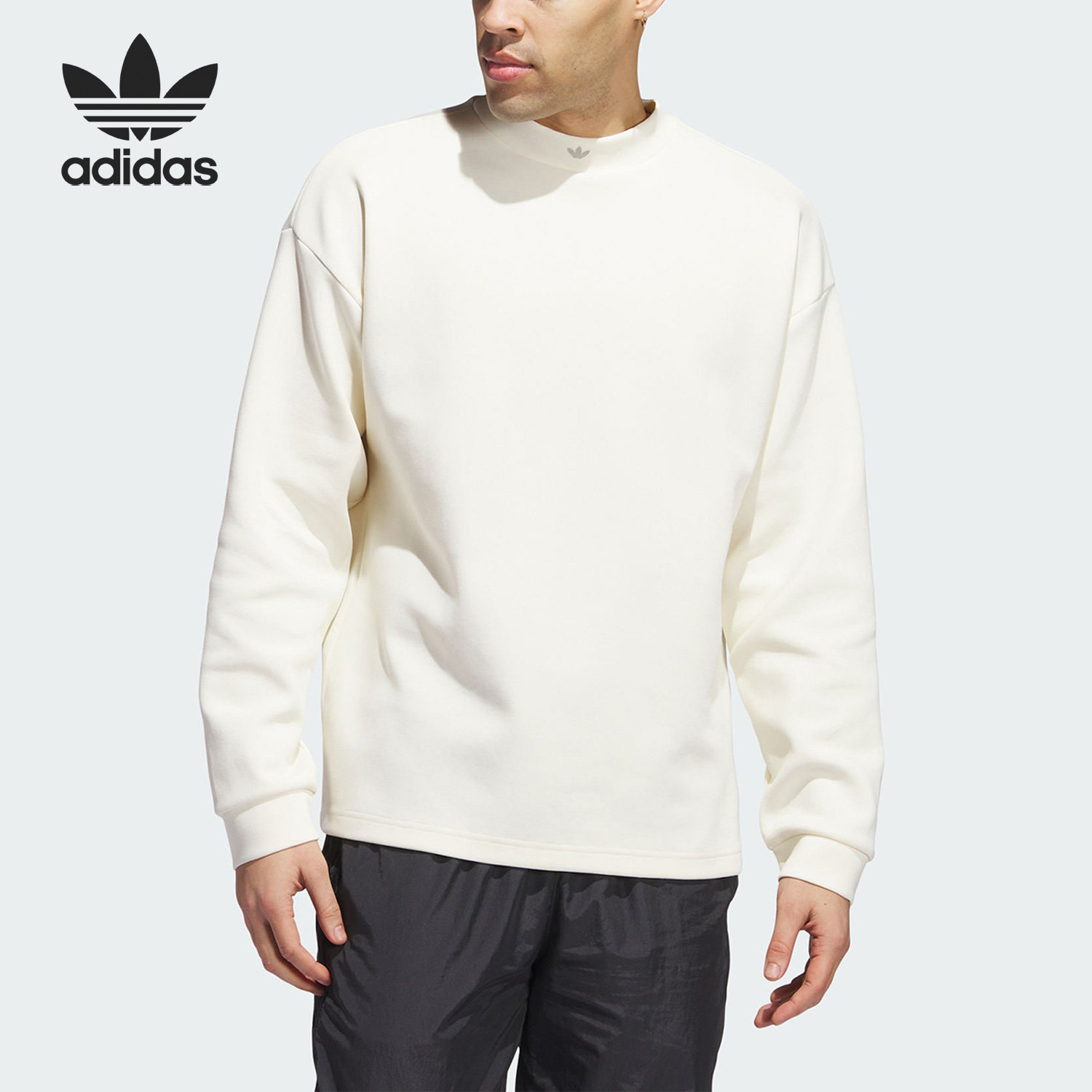Adidas/阿迪达斯正品三叶草男子时尚简约运动长袖T恤IK6149