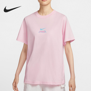 HM4625 Nike 女士休闲印花宽松运动短袖 2024新款 663 耐克正品