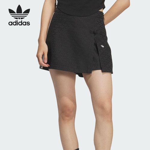 Adidas/阿迪达斯正品三叶草女士复古梭织运动透气休闲裙裤KC5842
