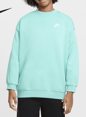 Nike/耐克正品新款大童刺绣LOGO加绒宽松套头衫FD2923-300