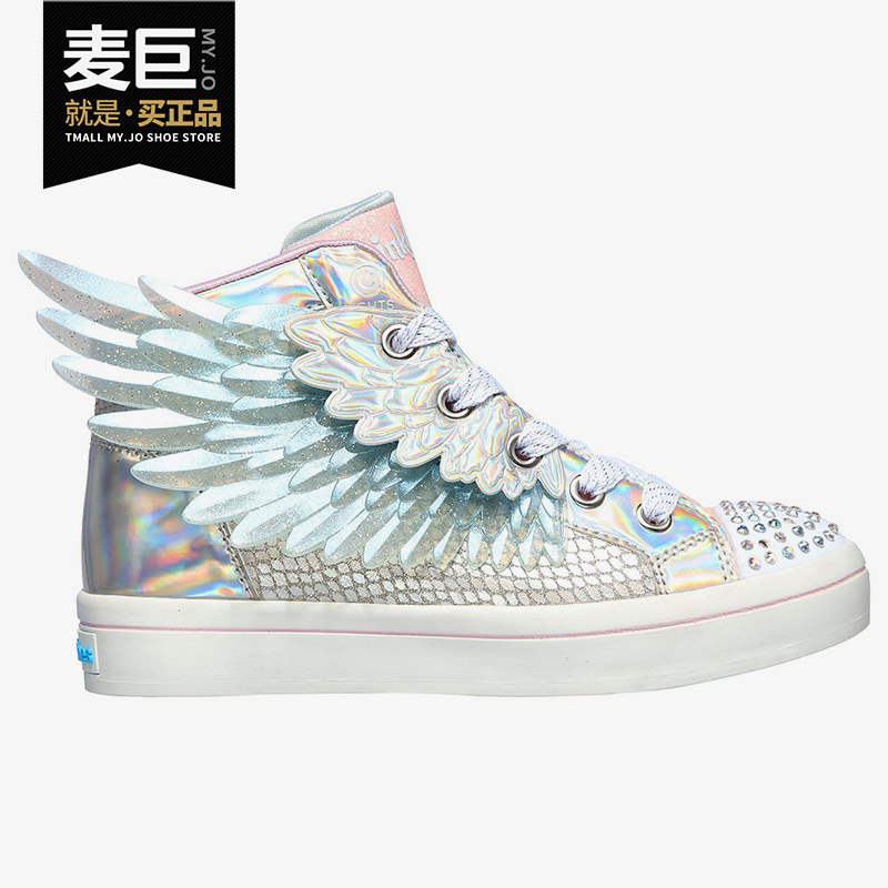 Skechers正品当季新款女童梦幻可爱闪砖休闲潮流运动冰灯鞋