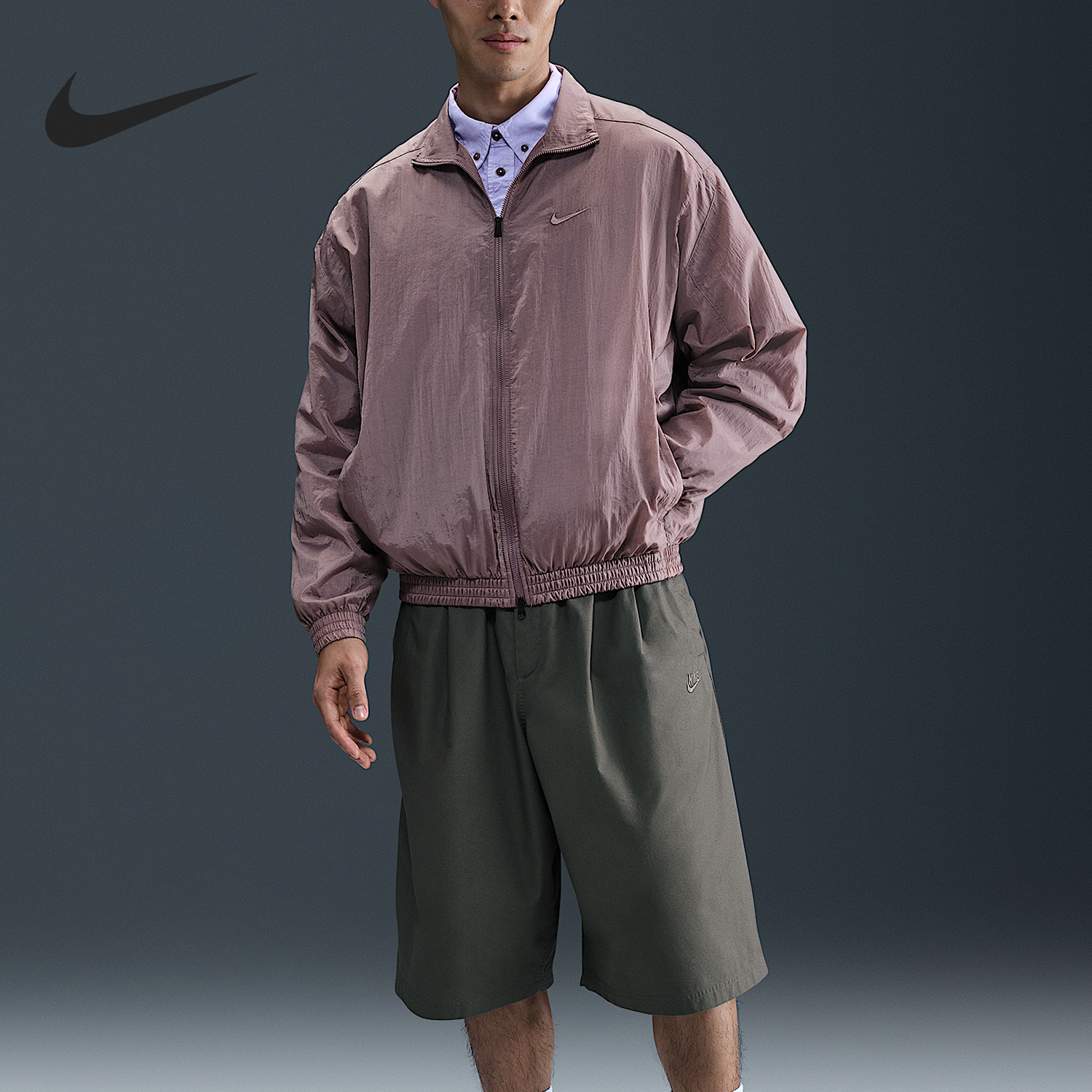 Nike/耐克正品Club男士Oversize 风梭织经典运动夹克HV6918-204