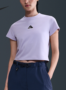 Nike/耐克正品Dri-FIT女士短款休闲透气经典套头短袖HM6085-515