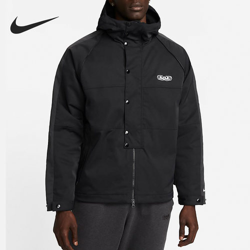 Nike/耐克正品冬季新款男子篮球运动夹棉连帽外套DQ6137-010