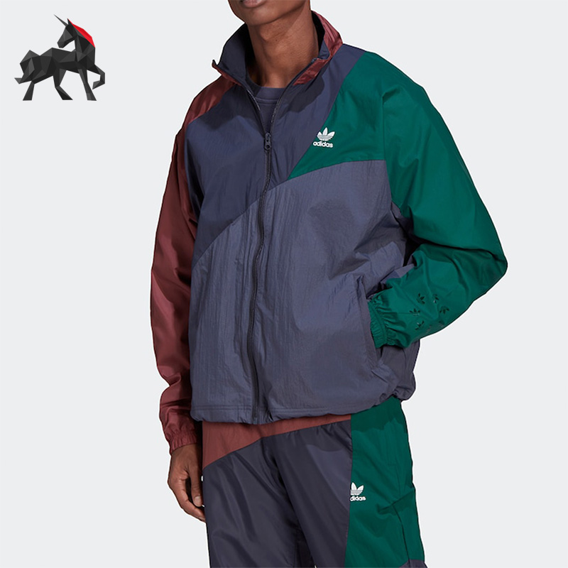 阿迪达斯三叶草男子运动立领夹克