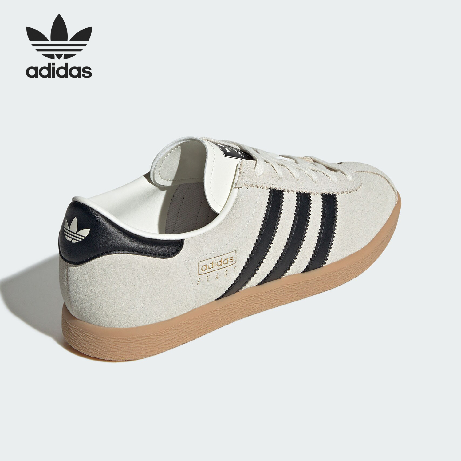 Adidas/阿迪达斯官方正品三叶草男女薄底休闲低帮轻便板鞋JR6343