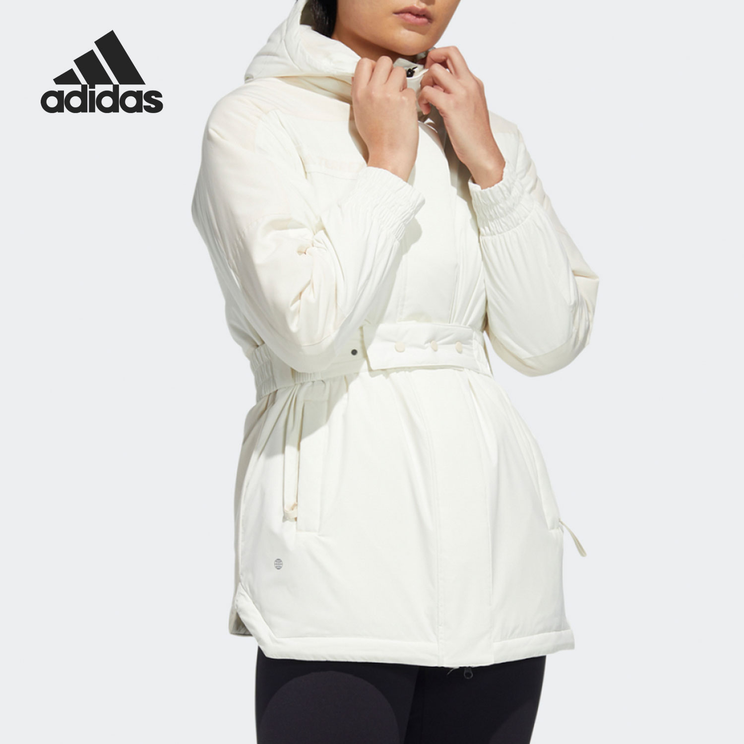 Adidas/阿迪达斯官方正品休闲女子时尚潮流运动保暖棉衣 HE5211