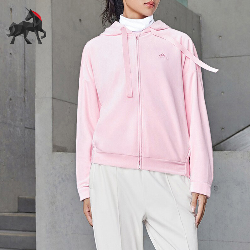 Adidas/阿迪达斯女士丝绒外套