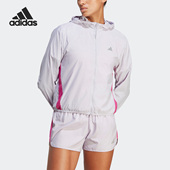 Adidas JACKET女子运动连帽外套HR9913 阿迪达斯正品 RUN
