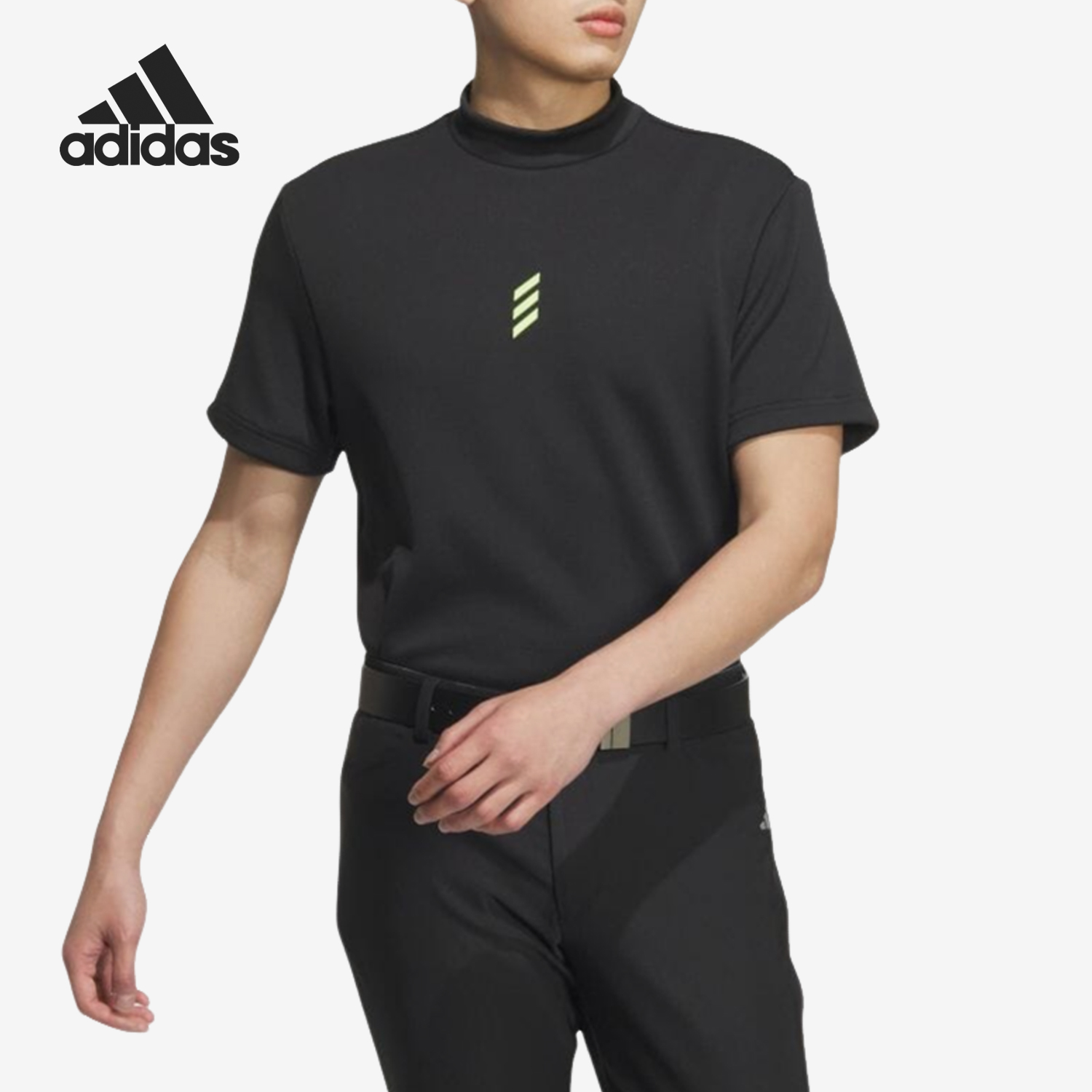 Adidas/阿迪达斯正品CodeChaos男士套头半高领经典短袖T恤JJ0222
