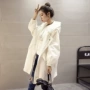 2019 mới của phụ nữ Hàn Quốc phần dài mùa thu lỏng lẻo của phụ nữ áo gió nữ áo khoác trạm châu Âu bf thủy triều - Trench Coat măng tô nữ