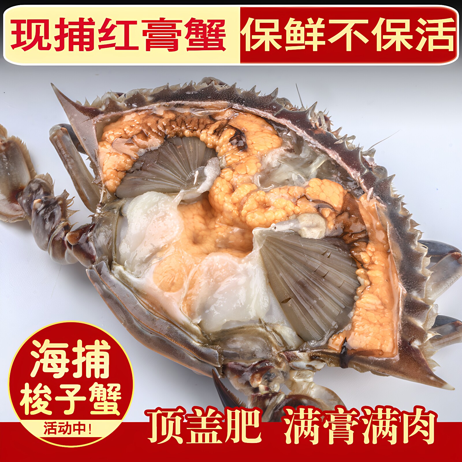 当潮红膏蟹，新鲜到家包满膏满肉