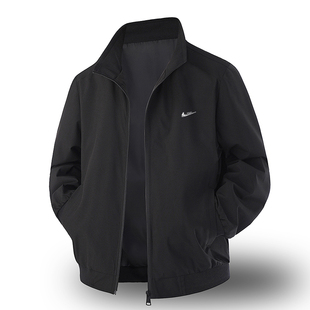 户外可二开美式 男士 纯色立领夹克休闲外套 春秋季 耐克顿2025新款