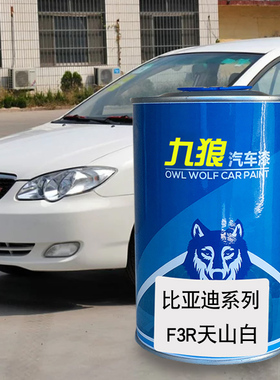 九狼汽车漆比成品亚迪改色车喷漆4S店F0天山白法兰红F3蓝色红色
