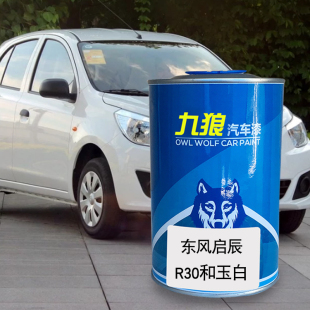 九狼汽车漆东成品风改启色车辰R30漆M50和玉白翡丽灰晴空蓝暗香红