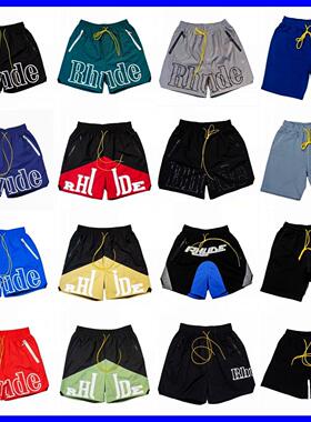 RHU短裤万宝路fog高街潮牌抽绳3m字母反光嘻哈沙滩五分篮球裤男DE
