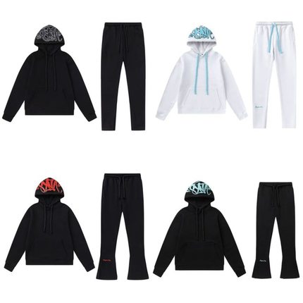 外贸秋冬Drill 美潮 SynaWorld发泡印花连帽卫衣高街休闲男女套装