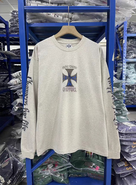 Weat Coast Choppers烟雾机车限定怀旧颓废风百搭纯棉长袖T恤衫