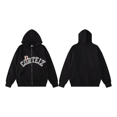 Corteiz美式加绒连帽卫衣套装