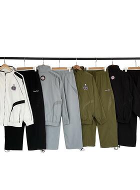 Broken planet美式徽标刺绣拼接风衣夹克男女运动休闲长裤套装潮