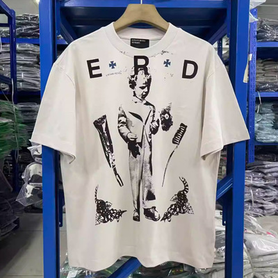 ERD高街复古做旧纯棉宽松T恤