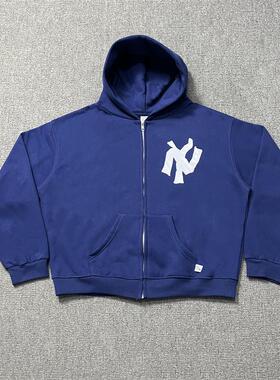 AKIMBO CLUB zip hoodie 拉链加绒男女青年秋冬潮牌流行小众卫衣