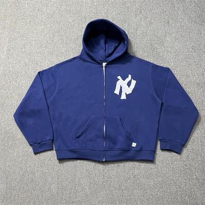 AKIMBO CLUB zip hoodie 拉链加绒男女青年秋冬潮牌流行小众卫衣