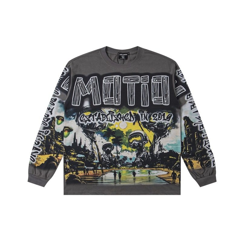 MIXEDEMOTION秋冬满印直喷T恤