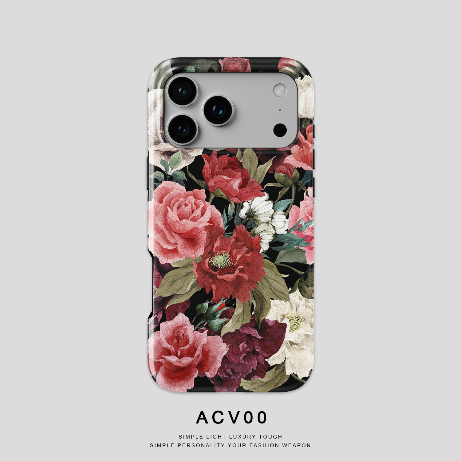 Acvoo水彩花卉奢华iPhone17Promax保护16适用于苹果15手机壳14防摔壳13不褪色12环保11可水洗Air全包