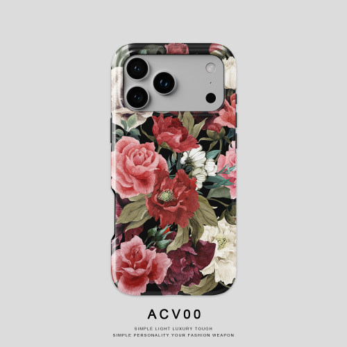 Acvoo水彩花卉iPhone防摔壳