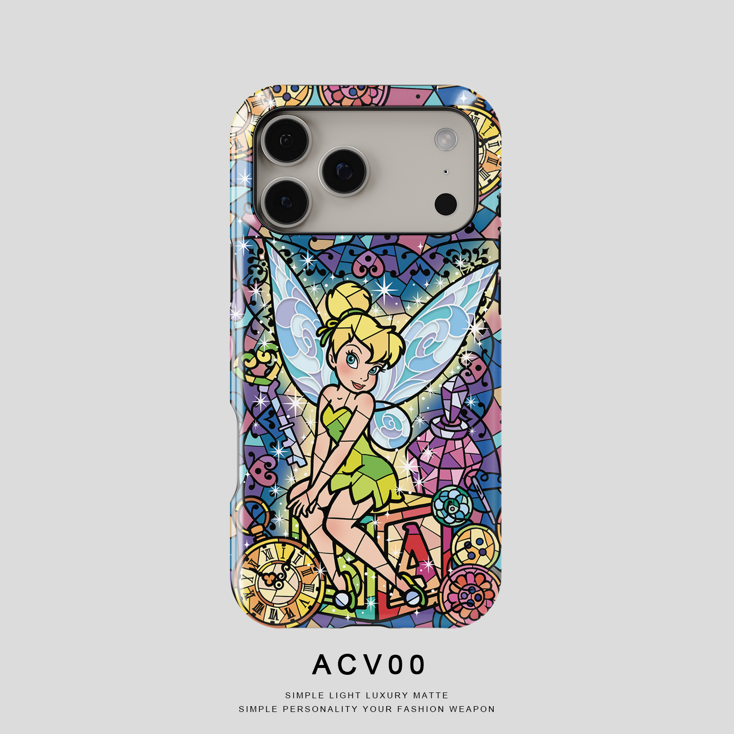 Acvoo全包iPhone16promax卡通可爱13少女玻璃钻石画12适用于苹果14花朵手机壳猫咪美人鱼不掉色双层