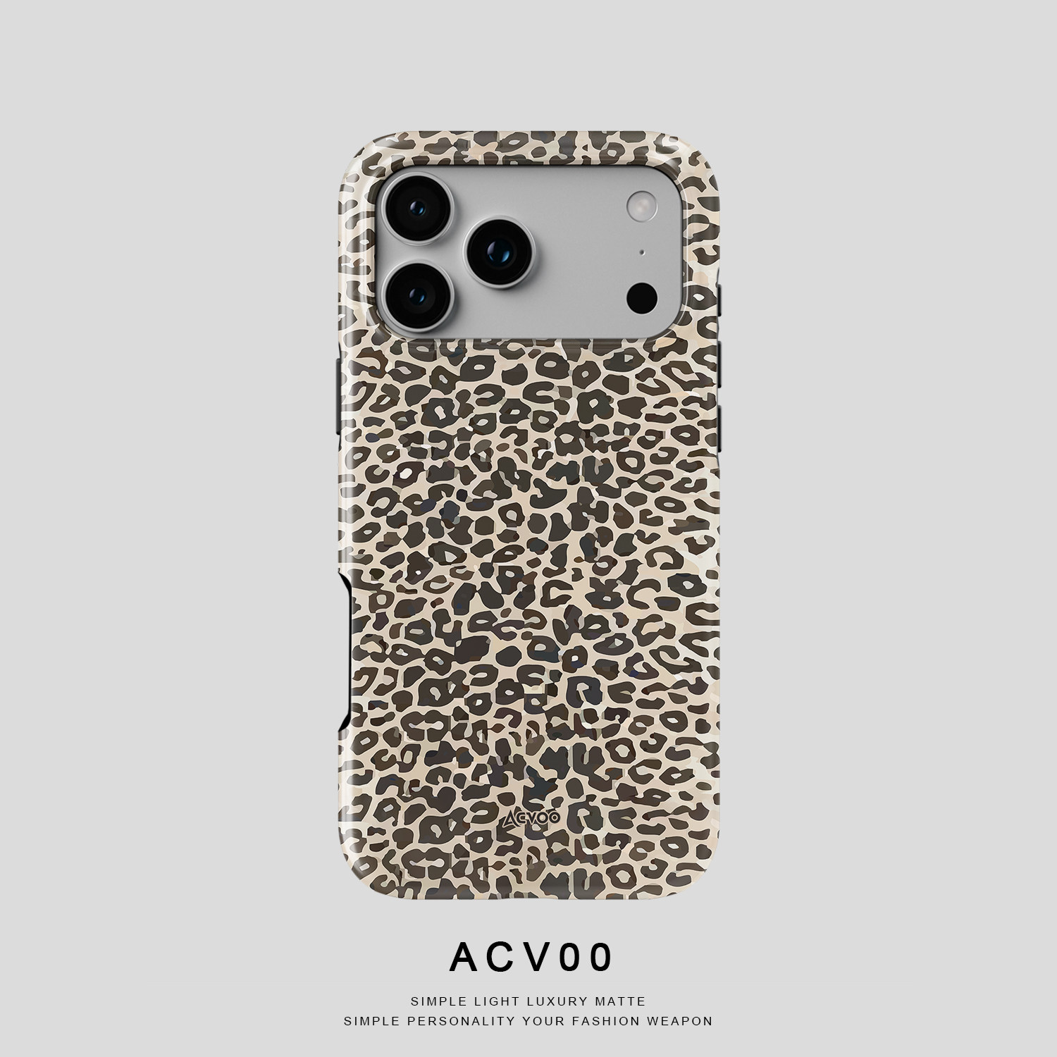 Acvoo复古豹纹潮流个性iPhone17Promax保护16适用于苹果15手机壳14防摔壳13不褪色12可水洗全包 - 实物图