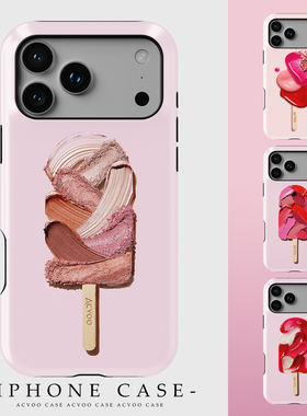 Acvoo眼影雪糕粉红色iiPhone17Promax保护16适用于苹果15手机壳14防摔壳13不褪色12环保11可水洗Air全包
