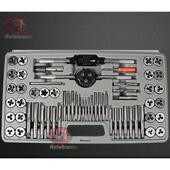 合金钢60件公制英制丝锥板牙套装 手用丝攻扳手绞手丝锥工具组合