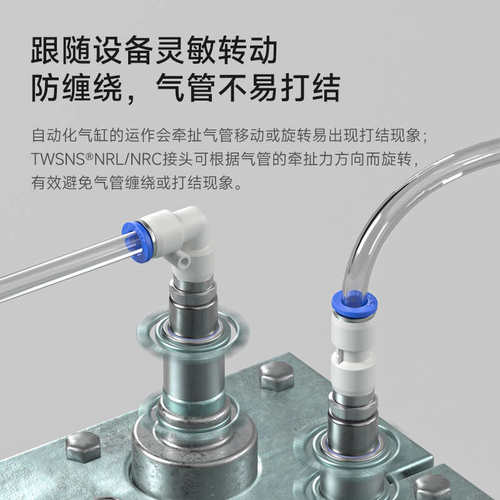 L型NRL弯通NRC直通高速旋转接头气动气管快插快速接头 PC/PL8-02