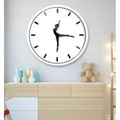 跳舞挂钟舞蹈时钟客厅卧室现代简约创意个性 包邮 太阳机芯静音装 饰