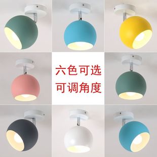 北欧走廊过道入户阳台人体感应灯阁楼斜顶角落儿童房床头吸顶侧