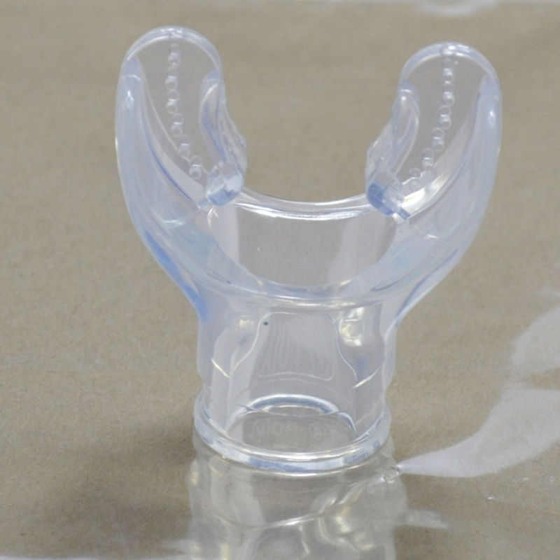专业训练游泳管正面呼游泳呼吸管咬嘴专用配件透明硅胶圆咬嘴头