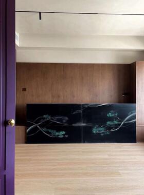 crisis art 6艺术微喷装饰画张涉嫌松树油画挂画客厅挂画现代大幅