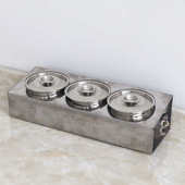 蝶烤香不锈钢调味罐套装 瓶盐罐品收纳家用厨房用品调料盒组合装