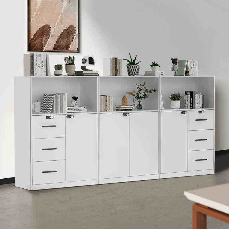 办公室文件柜矮柜隔断储物柜钢制资料档案柜带锁边柜办公柜落地柜