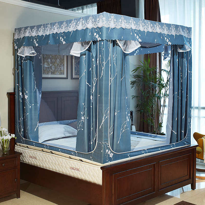 遮光防蚊帐床帘全封闭拉链一体式坐床1.5米1.8床公主蒙古包纹帐家,床上用品,蚊帐,淘宝优惠券,粉丝福利购,淘宝优惠卷