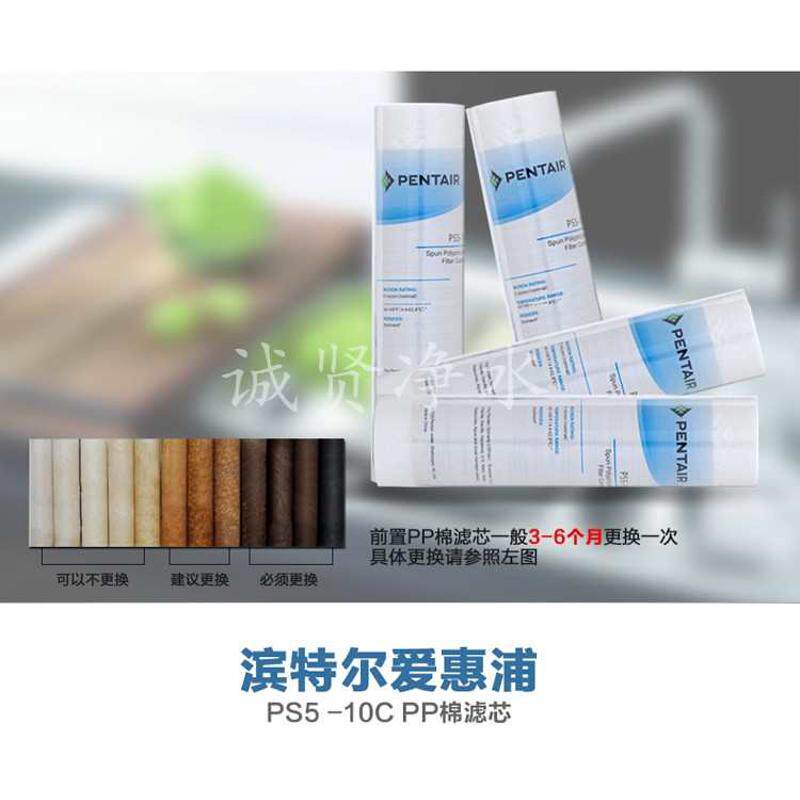 美国爱惠浦净水器滤芯pp棉5支装10寸5微米通用净水机前置过滤器