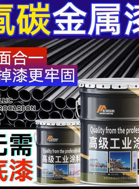 氟碳漆底面二合一镀锌管专用油漆户外金属漆不锈钢免除锈防锈油漆