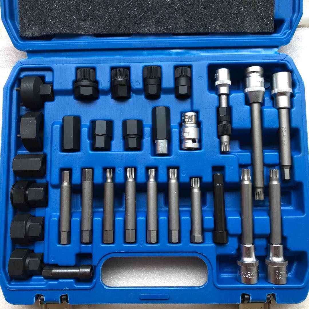 发电机皮带轮拆卸工具汽车皮带轮轮器拆装离合单向30件套轮拆卸